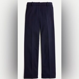 J.Crew Hayden Cropped Linen Trousers, Navy Blue